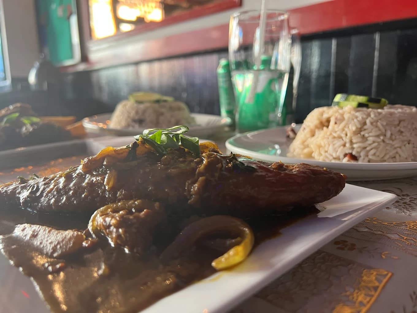 Foundation Lounge fine dining brown stew snapper foundation lounge brooklyn - Contemporary Fusion Brooklyn