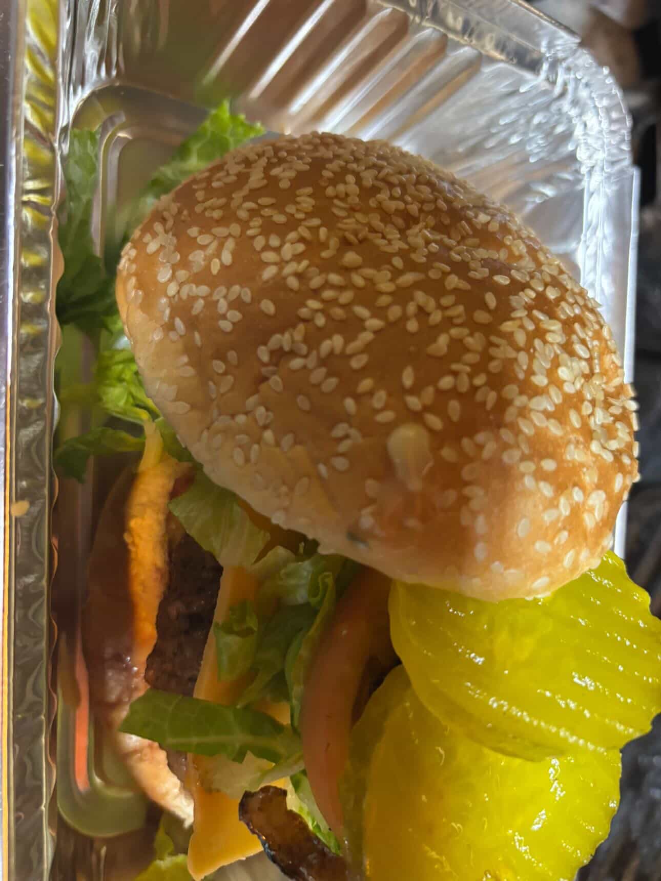 Foundation Lounge gourmet jerk burger hand cut pickles foundation lounge brooklyn - Contemporary Fusion Brooklyn