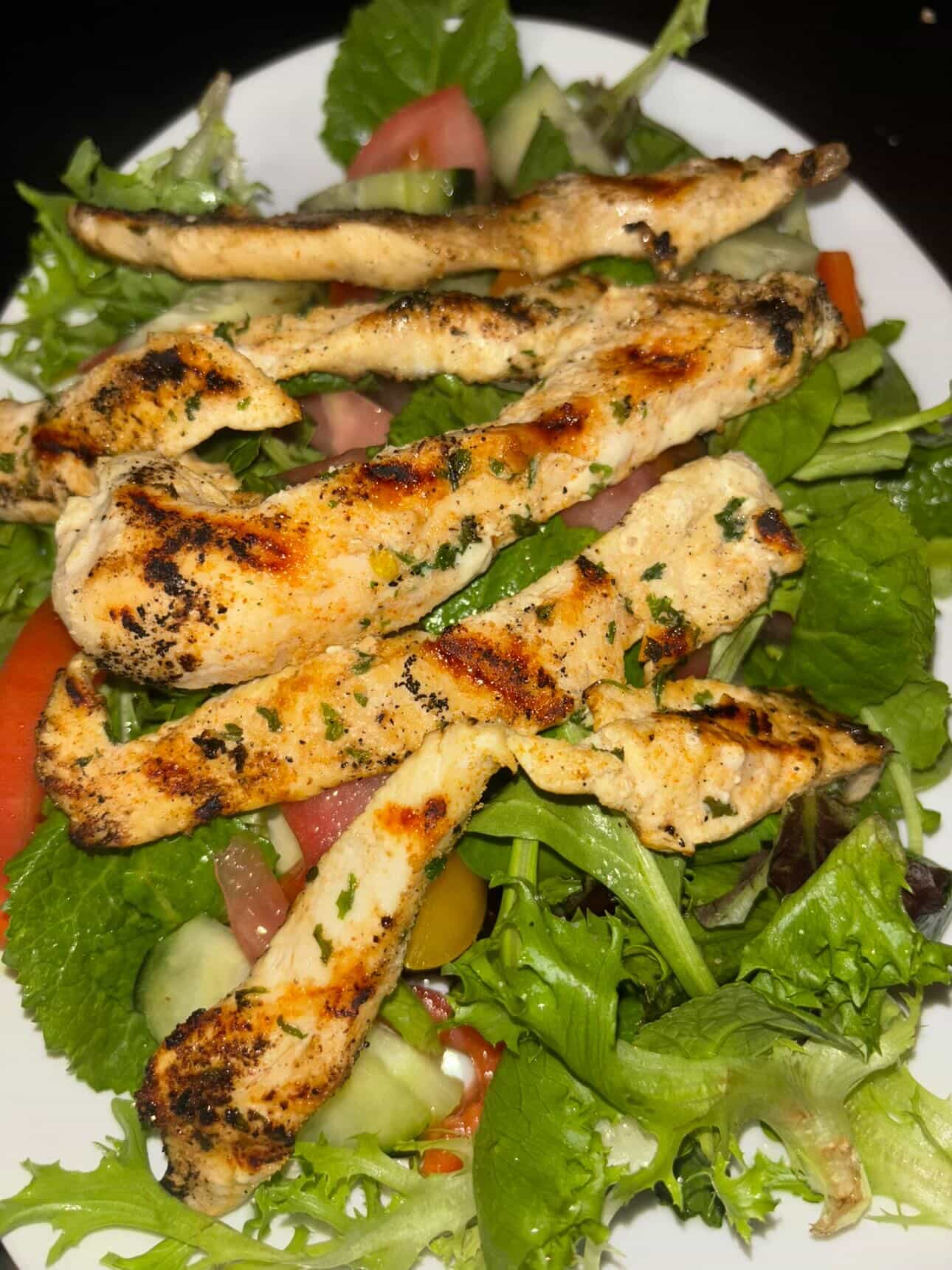 Foundation Lounge grilled chicken garden salad contemporary fusion foundation brooklyn - Contemporary Fusion Brooklyn